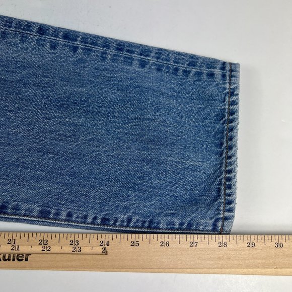 J Brand Jeans Women's 28 Tate Boyfriend Senska Destruct Blue Distressed Denim - Picture 12 of 16